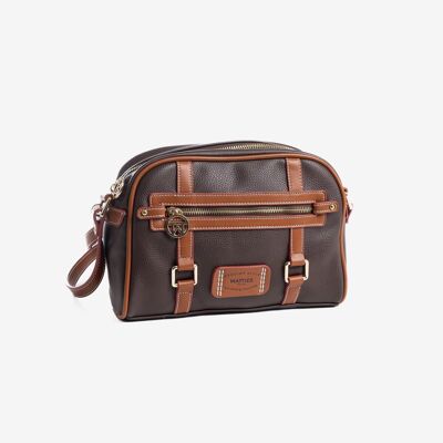 Shoulder bag, brown color, Rose Series. 26x18x09cm