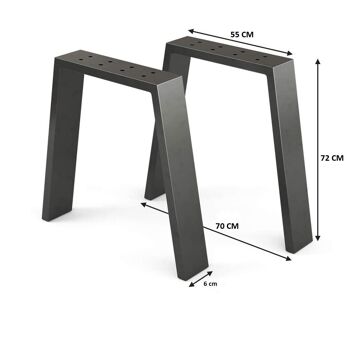 Cadre de table métal noir 55x72 cm 91256 5