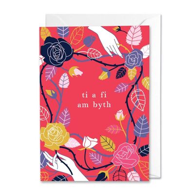 Ti a fi am Byth Welsh language love card