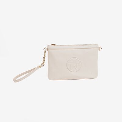 Handtasche mit Schultergurt, beige Farbe, Handtaschenserie. 26x17cm
