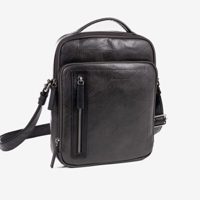 Men's shoulder bag, black, Verota Collection.                                        23.5x30x6cm