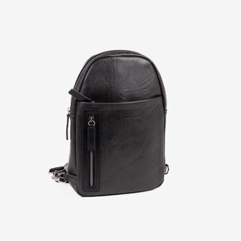 Sac bandoulière homme, noir, Collection Verota. 20x30x05cm 1