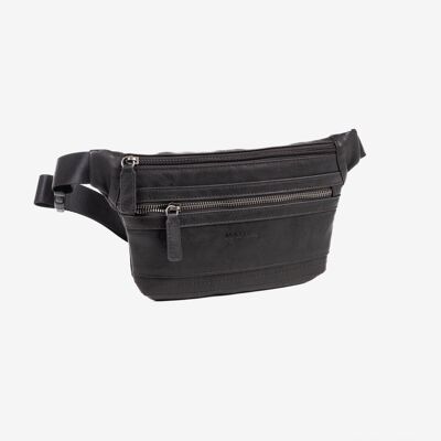 Waist bag for men, coffee color, Youth Collection.                                        28x15.5 cms