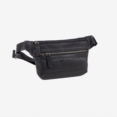 Men's fanny pack, black, Youth Collection.                                        28x15.5 cms
