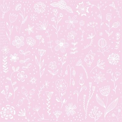 Serviette Pure Flower rosé 33x33