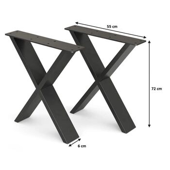 Cadre de table métal noir 55x72 cm 91263 6