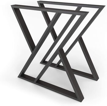 Structure de table métal noir 70x72 cm 91270 1