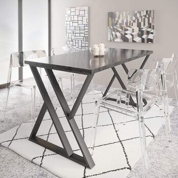 Structure de table métal noir 70x72 cm 91270 3