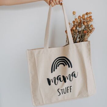 Mama Stuff Statement Sac fourre-tout pour mamans (Sac d'hôpital – Cadeau de fête prénatale) 1