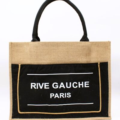 Burlap shopping bag with different patterns