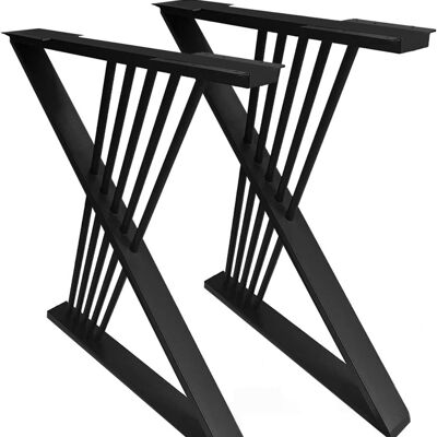 Struttura tavolo in metallo nero 60x72 cm 91331
