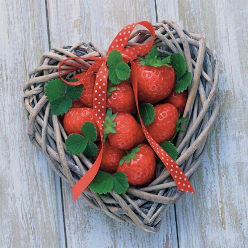 Strawberry Heart Napkin 33x33