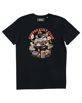 T-shirt Coffee Cult Club - Tee-shirt Café Humour Secte 1