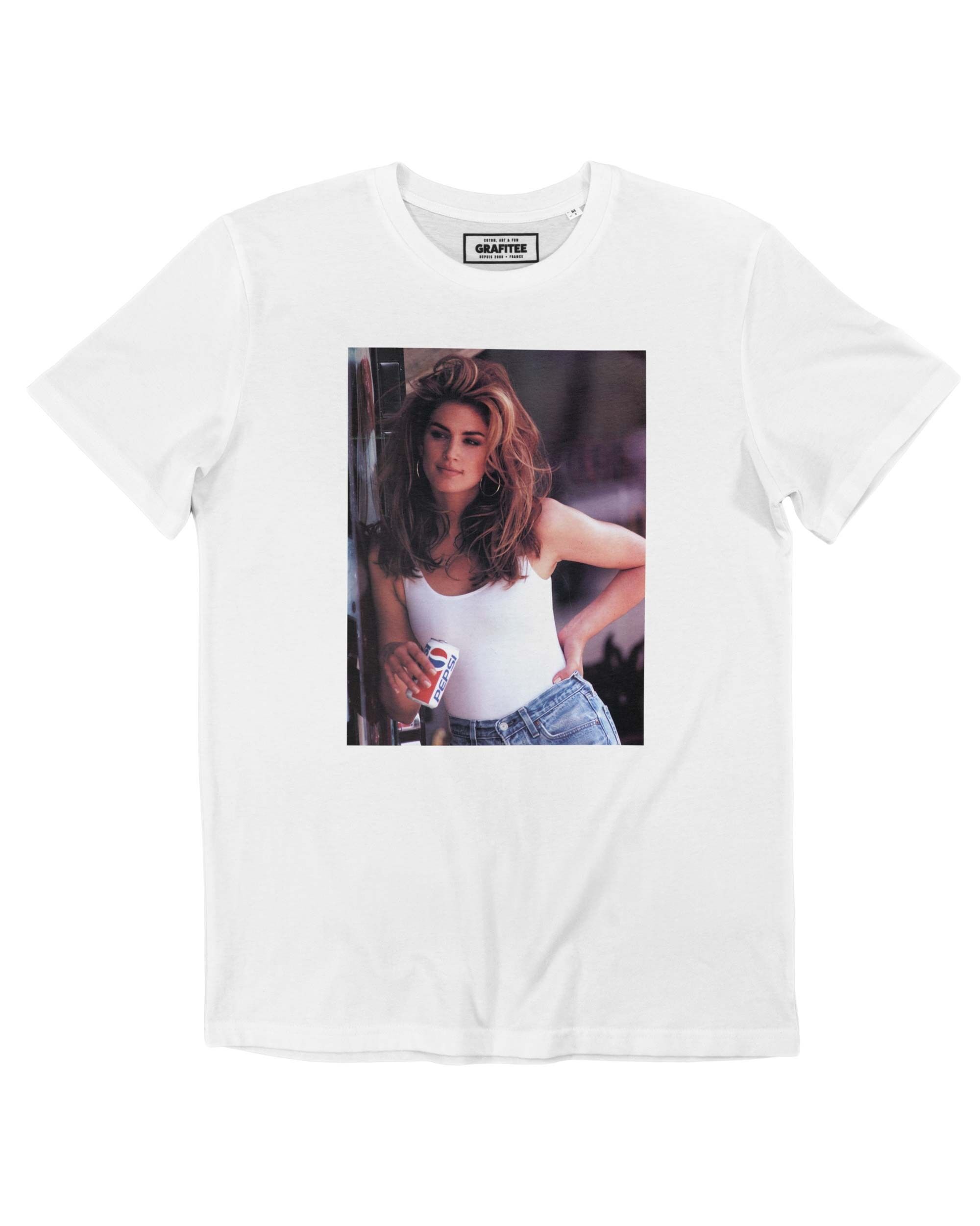 T-shirt di Cindy Crawford - T-shirt con foto della pubblicità televisiva della Pepsi