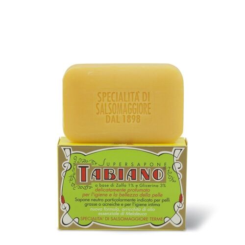 Super Sapone Tabiano Historische Schwefel Seife mit Bio Schwefel 125g