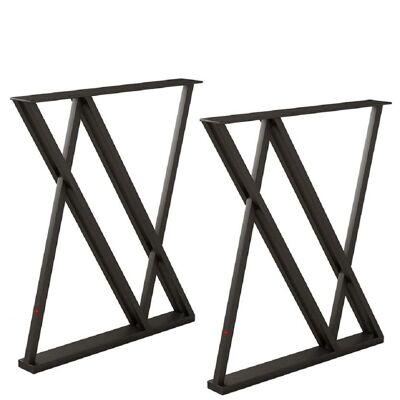 Table frame metal black 55x72 cm 91386
