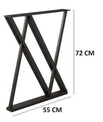 Cadre de table métal noir 55x72 cm 91386 6