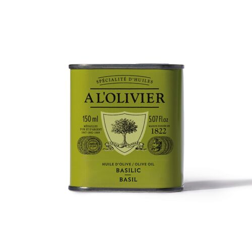 Huile d'olive aromatique au Basilic - 150mL BEST-SELLER
