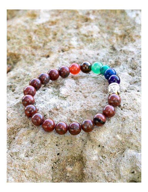 Pulsera Piedras Jaspe Rojo