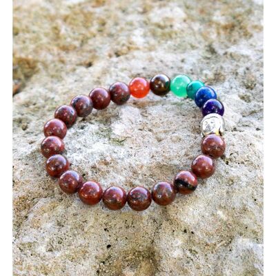 Pulsera Piedras Jaspe Rojo