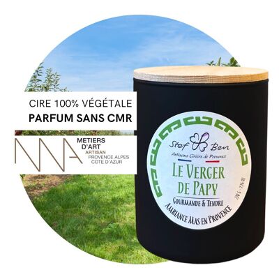 VERGER DE PAPY scented candle, hand-poured by art wax makers