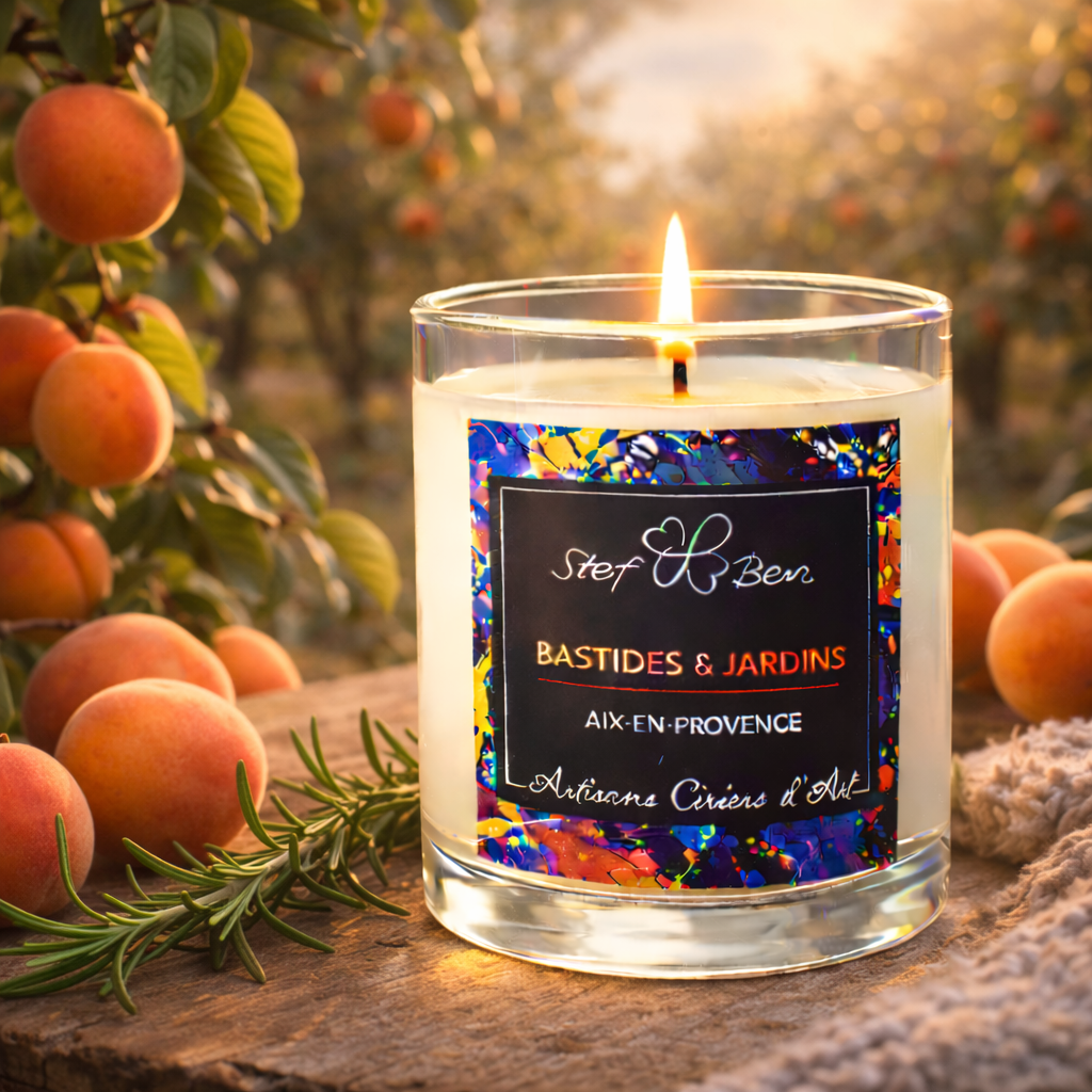 VERGER DE PAPY scented candle, hand-poured by art wax makers