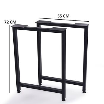 Structure de table métal noir 55x72 cm 91430 5