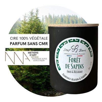 Vela perfumada FORÊT DE SAINS, vertida a mano por ciriers d'art