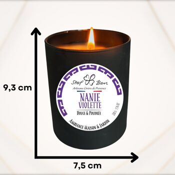 Bougie parfumée NANIE VIOLETTE, coulée à la main par des ciriers d'art 4