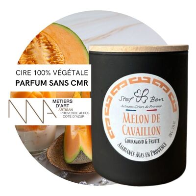 MELON DE CAVAILLON scented candle, hand-poured by art wax makers