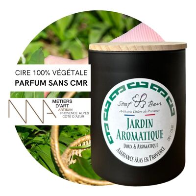JARDIN AROMATIC scented candle, hand-poured by ciriers d’art