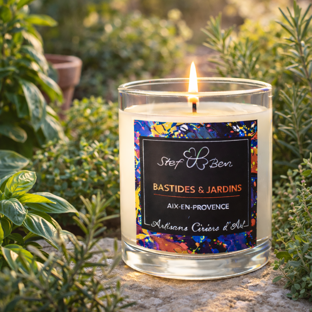 JARDIN AROMATIC scented candle, hand-poured by ciriers d’art