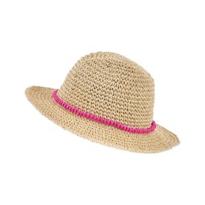 Chapeau de paille pour femme avec décoration en chaîne élégante et bande intérieure