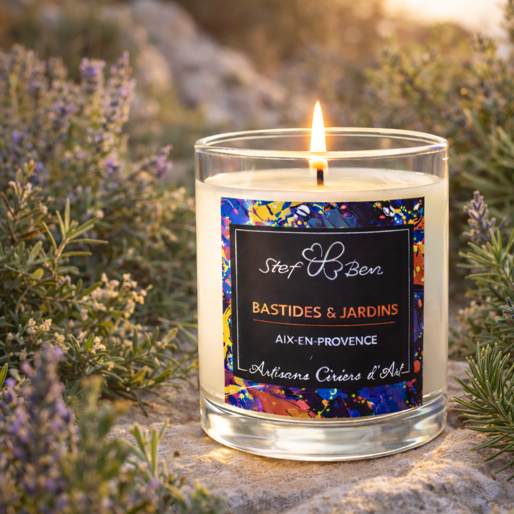 HERBES DE GARRIGUE scented candle, hand-poured by artistic wax makers
