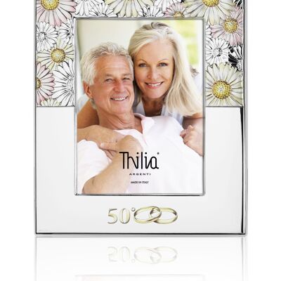 Photo Frame 18x24 cm Silver "Daisy Colors" Line 50th Anniversary