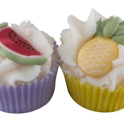 Assorted Mini Tropical Summer Cupcakes