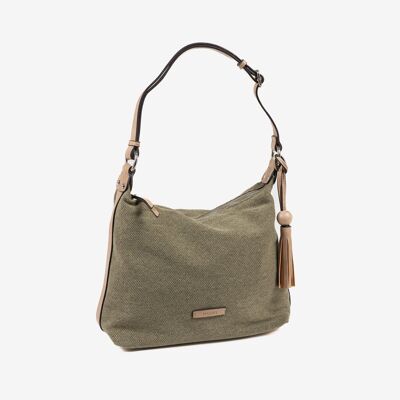 Women's bag, khaki color, Holbox series.   32.5x29x12cm