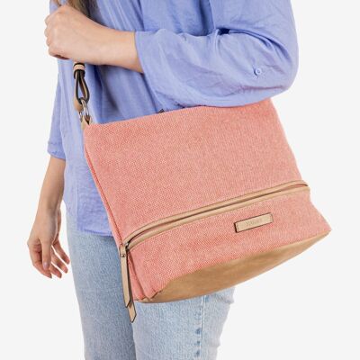 Shoulder bag, brick color, Holbox series.   29.5x25x15cm