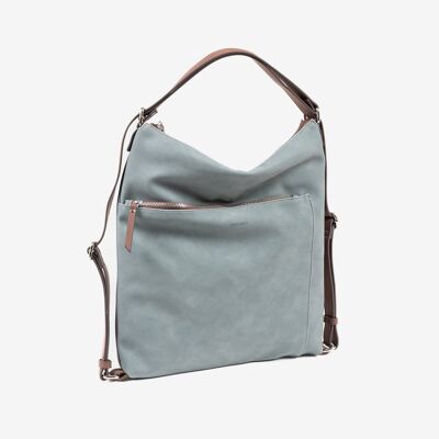 In einen Rucksack umwandelbare Umhängetasche, blau, Somta-Serie. 33.5x36x05cm