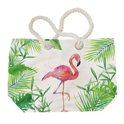 Borsa da spiaggia Tropical Flamingo