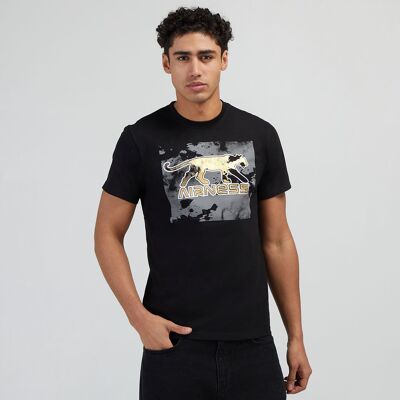 T-SHIRT DA UOMO AIRNESS BARNET NERO