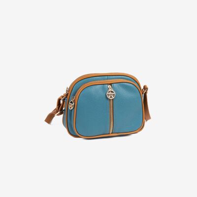 Shoulder bag for women, blue, Faroe series. 23x16x10cm
