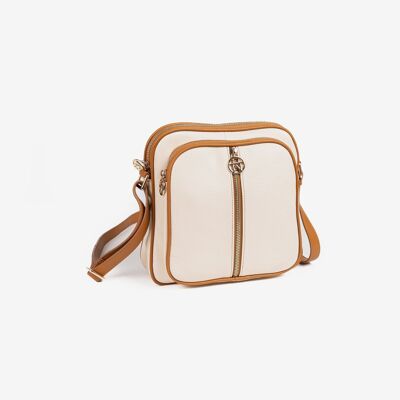 Shoulder bag for women, beige color, Faroe Series. 23x22x10cm