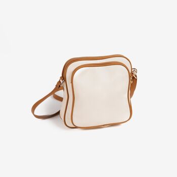 Sac bandoulière pour femme, couleur beige, série Faroe. 23x22x10cm 3