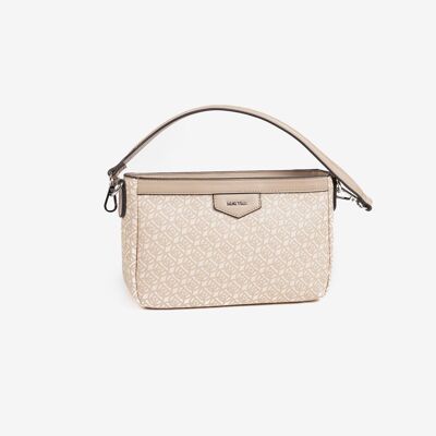 Shoulder bag, beige color, Jungle Series.   24.5x15x08cm