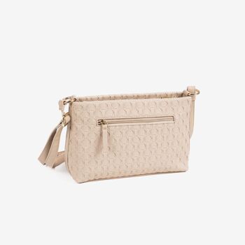 Sac bandoulière pour femme, couleur beige, série Dominicaine. 28x18x08cm 3