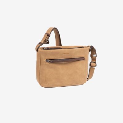 Shoulder bag for women, camel color, Somta Series.   24.5x20x10cm