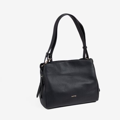 Shoulder bag, black, Gili series. 29x22x12cm