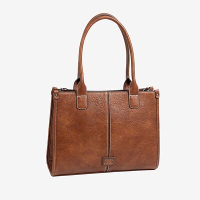 Shoulder bag, leather color, New classic series. 34x25x12cm