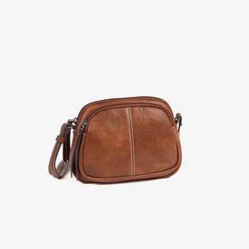 Petit sac bandoulière pour femme, couleur cuir, série minibags Emerald. 20x15x4.5 cm 1